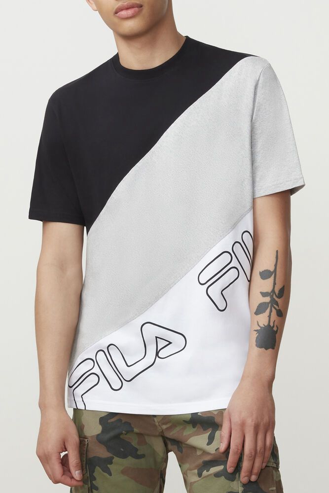 Tricou Fila Barbati Negrii/Gri/Albi Grove PQER-01492